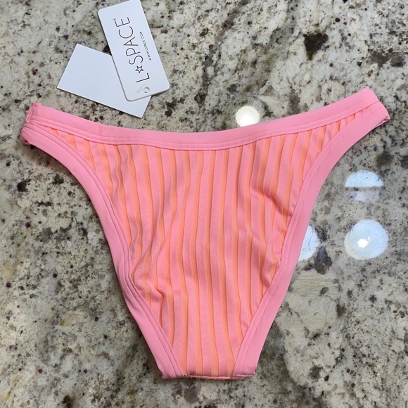 NWT L*Space Two Toned Ribbed Bikini Bottom (Size S) - Picture 4 of 4